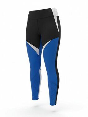 Athleta Leggings - Black Blue and White - Size Large